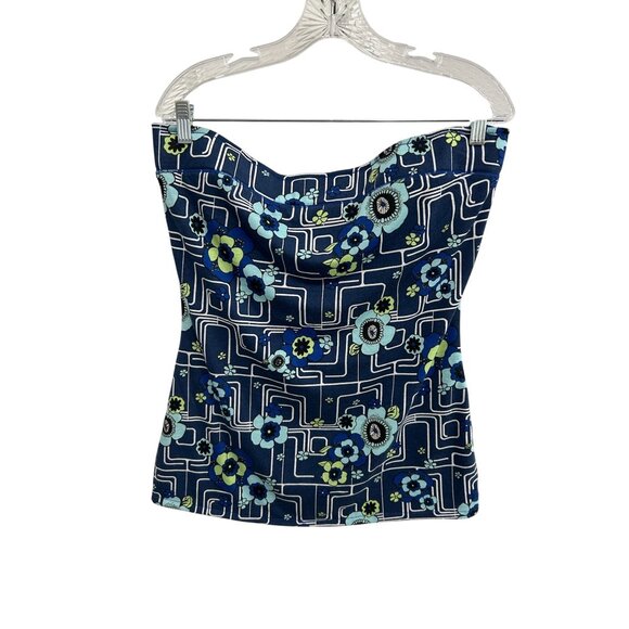 No Boundaries Reversible Tube Top Really Royal Sz Large 11/13 Juniors Floral NWT - Picture 1 of 8